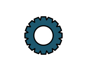 Gear premium line icon. Simple high quality pictogram. Modern outline style icons. Stroke vector illustration on a white background. 