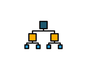 Hierarchy premium line icon. Simple high quality pictogram. Modern outline style icons. Stroke vector illustration on a white background. 