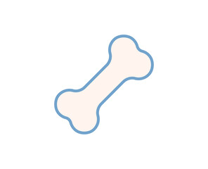 Bone flat icon. Thin line signs for design logo, visit card, etc. Single high-quality outline symbol for web design or mobile app. Medical outline pictogram.