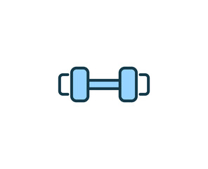 Dumbbell  line icon. High quality outline symbol for web design or mobile app. Thin line sign for design logo. Color outline pictogram on white background