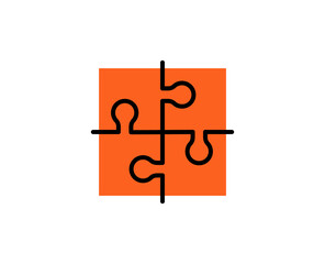 Puzzle premium line icon. Simple high quality pictogram. Modern outline style icons. Stroke vector illustration on a white background. 
