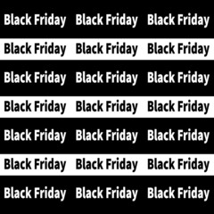 Black Friday sale. Modern minimalistic  banner. Seasonal offer. Black and white design. Typography vector template. Idea for promotion, advertising. Sales and discounts, web, social and fashion ads.