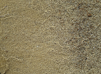 Sand on the beach, water ripples 3