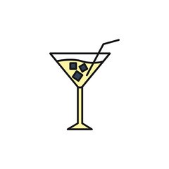 alcohol and cocktails icons symbol vector elements for infographic web