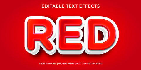 red Editable Text Effect