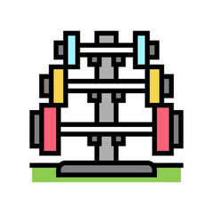 Fototapeta na wymiar barbell rack color icon vector. barbell rack sign. isolated symbol illustration