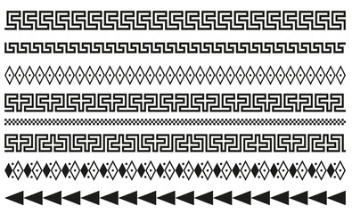 Set of eight Greek stripe patterns