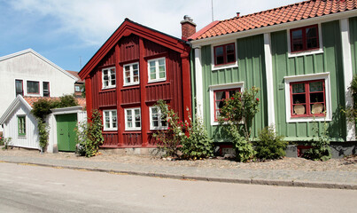 houses in Kalmar city Sweden © gorerl