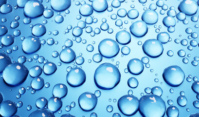 Water drops blue background