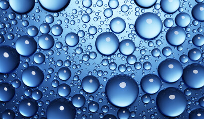 Water drops blue background
