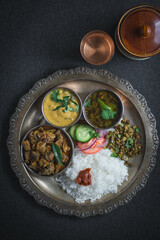 Indian food in thali