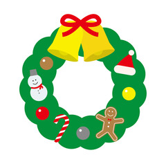 クリスマスリースのイラスト