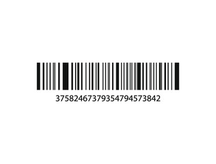 Vector Bar Code Isolated on White Background, Black Lines, Code Scan Concept, Identifying Process, Unique Barcode, Black and White.