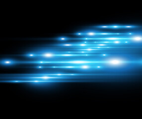 Light blue vector special effect. Glowing beautiful bright lines on a dark background.	
