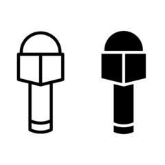 Fototapeta na wymiar Microphone icon vector. Mic illustration sign. Karaoke symbol.