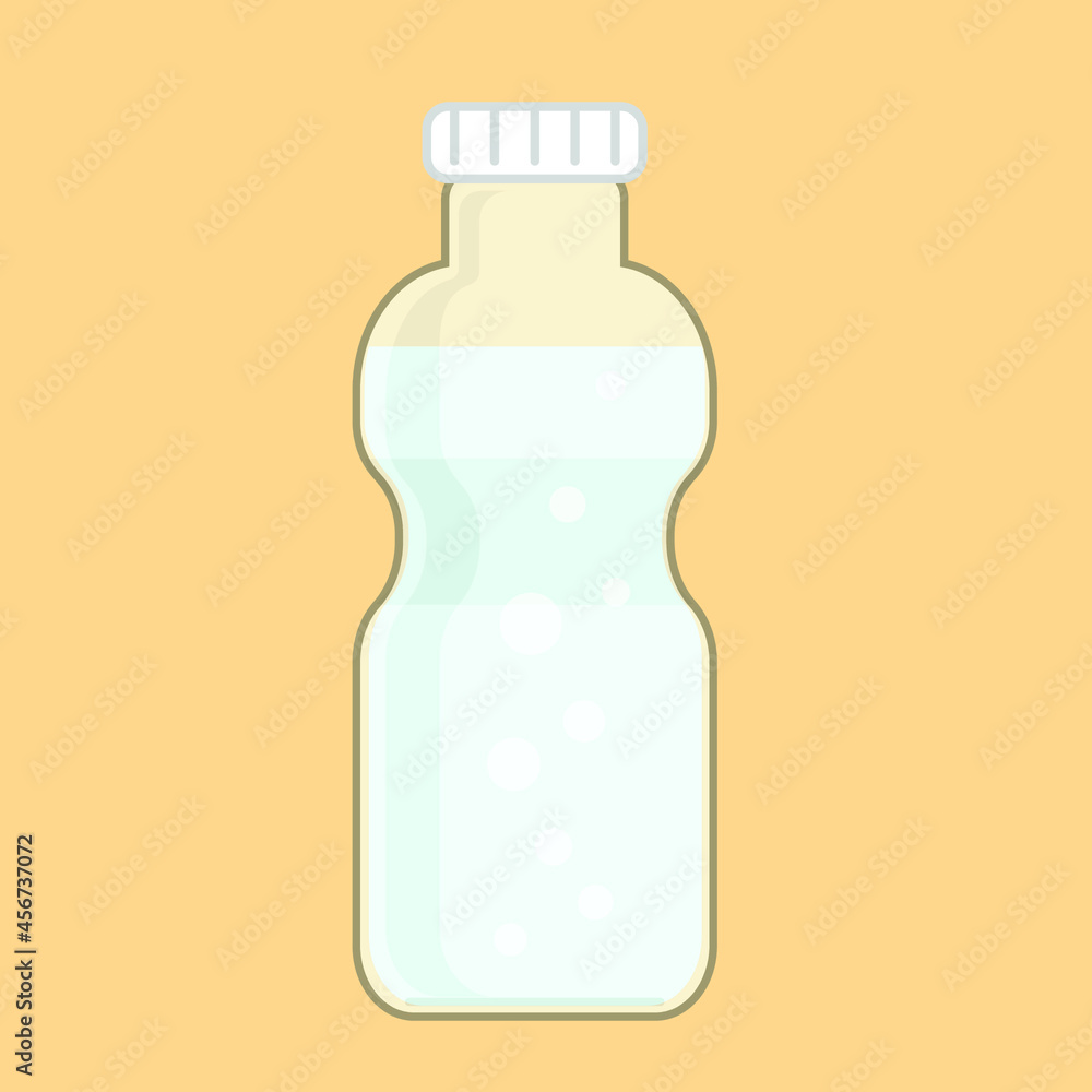 Poster soda can vector illustration on warm background. soda drink can. soft drink can vector.flat design i