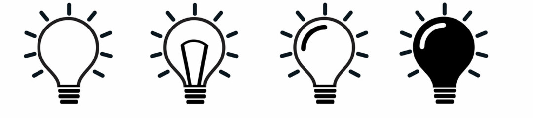Light Bulb Icons . Multi Series. Vector
