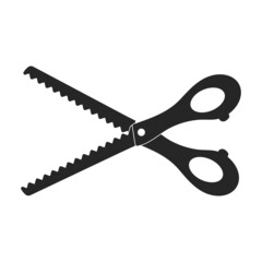Scissor vector icon.Black vector icon isolated on white background scissor.