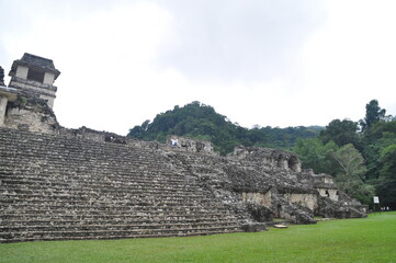 Temple at the old Maya city of Palenque, Mexico