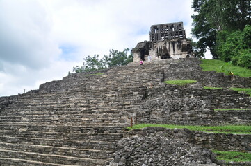 Temple at the old Maya city of Palenque, Mexico