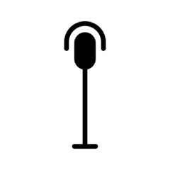 Microphone icon vector. Mic illustration sign. Karaoke symbol.