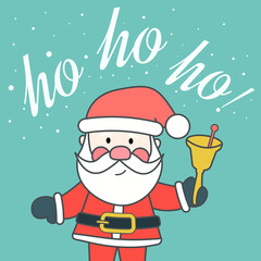 Santa Claus with a bell ho.