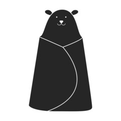 Towel vector icon.Black vector icon isolated on white background towel.