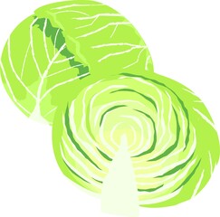 新鮮な野菜の手描き風イラスト