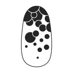 Nail of manicure vector icon.Black vector icon isolated on white background nail of manicure.