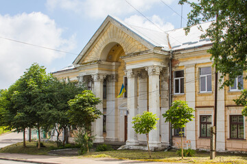 Fototapeta na wymiar Historic building on the street of Drohobych. Ukraine