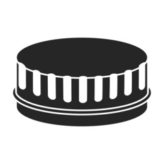 Cap bottle vector icon.Black vector icon isolated on white background cap bottle.