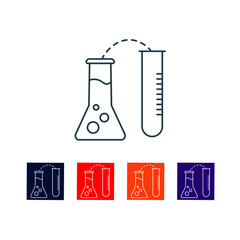 Test Tube thin line icon stock illustration 