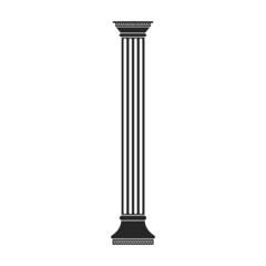 Column pillar vector icon. Black vector icon isolated on white background column pillar.