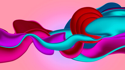 Digital painting design illustration, Gradient colorful abstract  background,