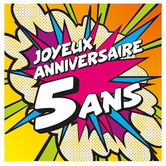 Carte Joyeux Anniversaire 5 ans 4