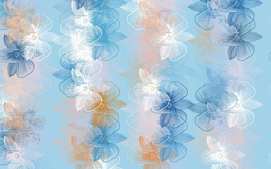 Light Blue, Yellow vector abstract backdrop with flowers.