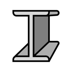 beams metal profile color icon vector. beams metal profile sign. isolated symbol illustration