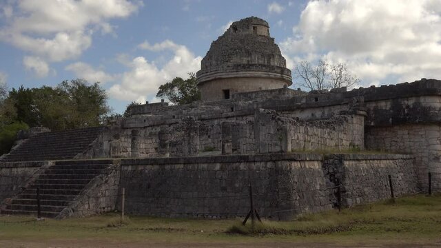 The Observatory Mayan ruins at Chichen Itza, Yucatan, Mexico.