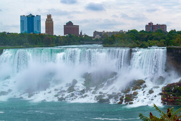 falls from the river