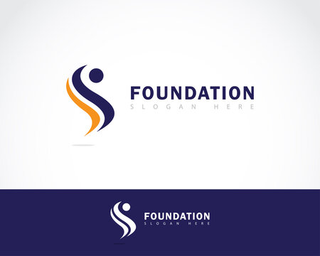 Foundation Logo Creative People Abstract Sign Symbol