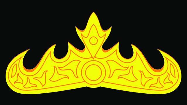 Siger Lampung vector, Siger bridal crown Lampung
