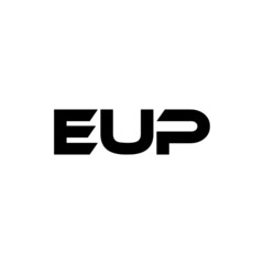 EUP letter logo design with white background in illustrator, vector logo modern alphabet font overlap style. calligraphy designs for logo, Poster, Invitation, etc.