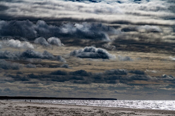 Cloudy sky over Baltic sea.