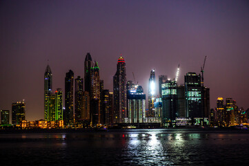 Fototapeta premium View of modern skyscrapers in Jumeirah beach residence