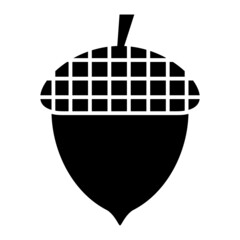 Vector Acorn Glyph Icon Design