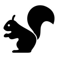 Vector Squirrel Glyph Icon Design