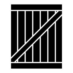 Vector Wooden Box Glyph Icon Design