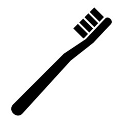 Vector Tooth Brush Glyph Icon Design