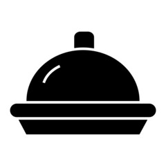 Vector Food Tray Glyph Icon Design
