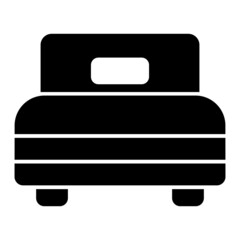  Vector Single Bed Glyph Icon Design